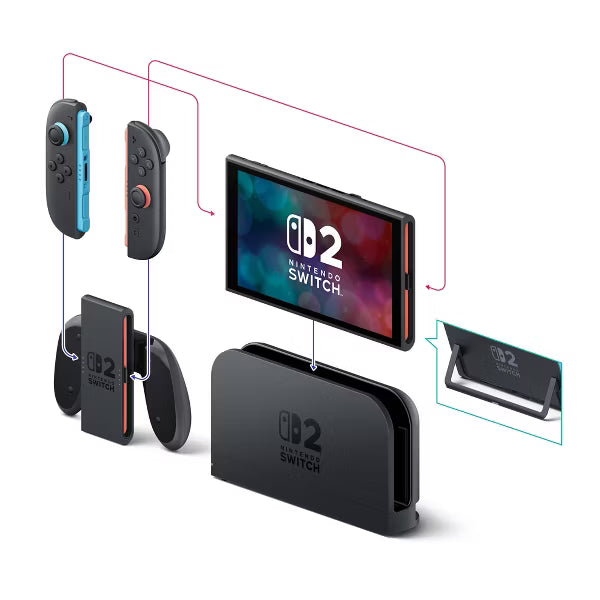Nintendo Switch 2 Gaming Console with Vivid 7.9" 1080p Touchscreen Display
