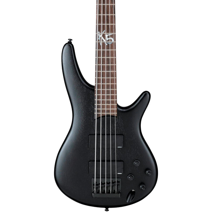 Fieldy Signature K5 5-String Solidbody Electric Bass Guitar, Right, Black Flat