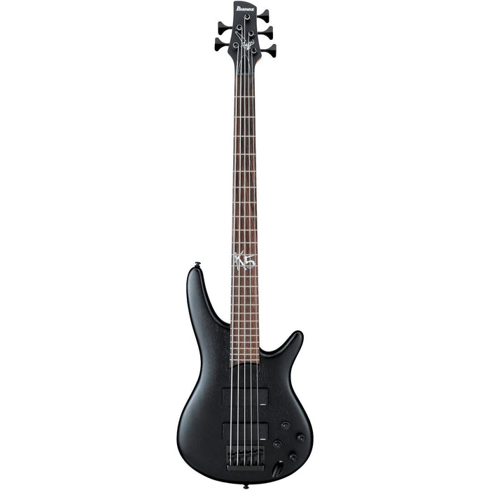 Fieldy Signature K5 5-String Solidbody Electric Bass Guitar, Right, Black Flat