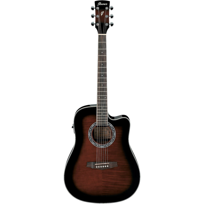 PF28ECE 6-String Dreadnought Acoustic Guitar with Purpleheart Fretboard, Right