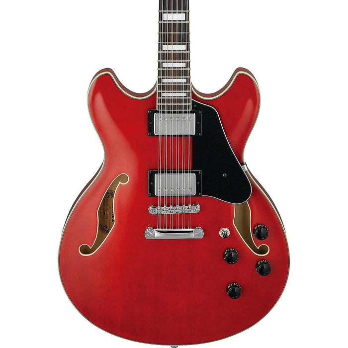 AS7312 Semi-Hollowbody Electric Guitar, Right-Handed, Transparent Cherry Red