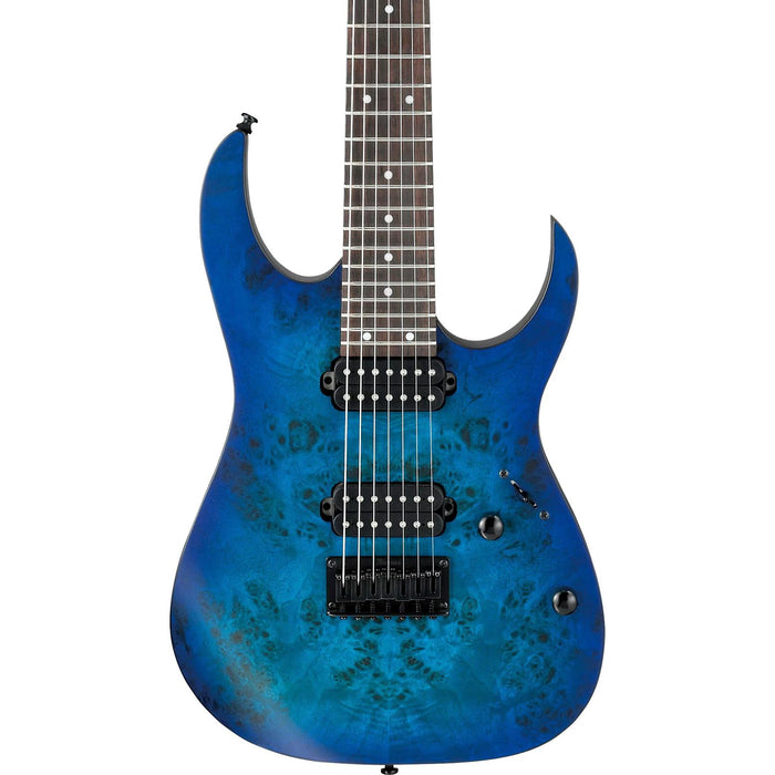 RG7421 7-String Solidbody Electric Guitar, Right-Handed, Sapphire Blue Flat