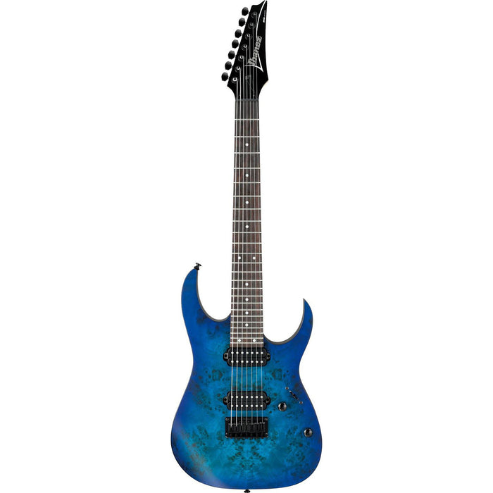 RG7421 7-String Solidbody Electric Guitar, Right-Handed, Sapphire Blue Flat