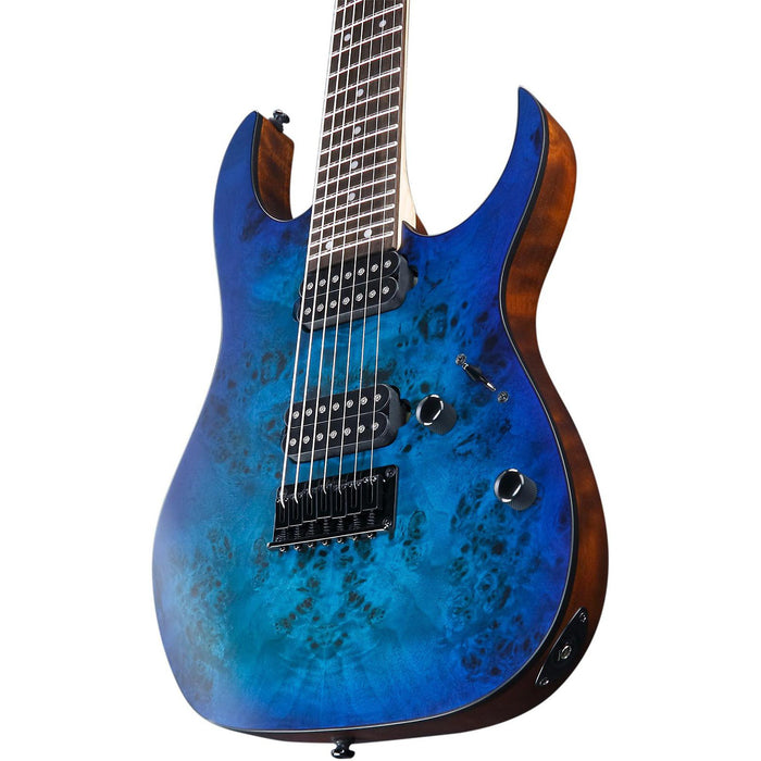 RG7421 7-String Solidbody Electric Guitar, Right-Handed, Sapphire Blue Flat