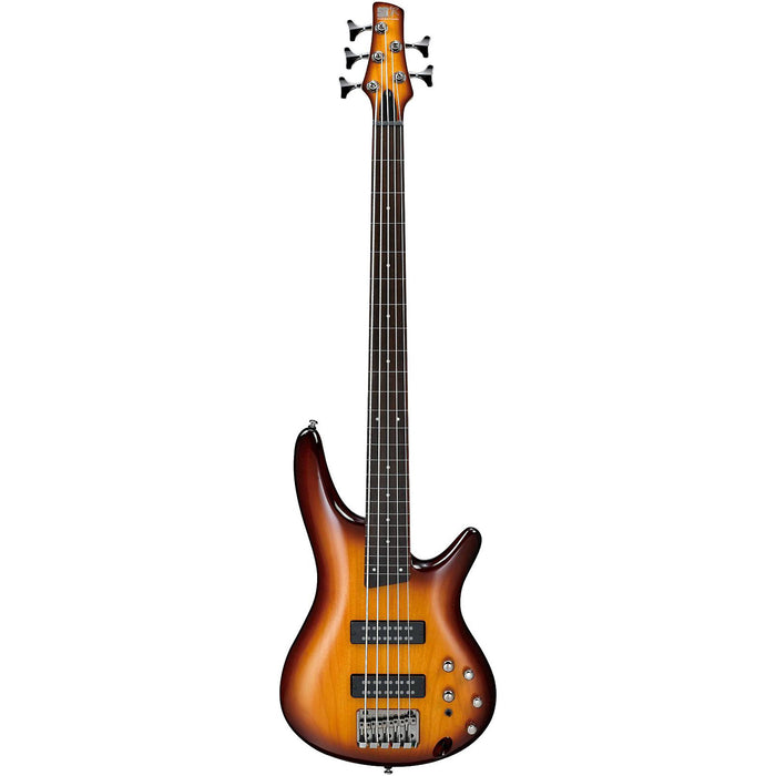 SR Standard SR375EF 5-String Fretless Solidbody Bass Guitar, Right, Brown Burst