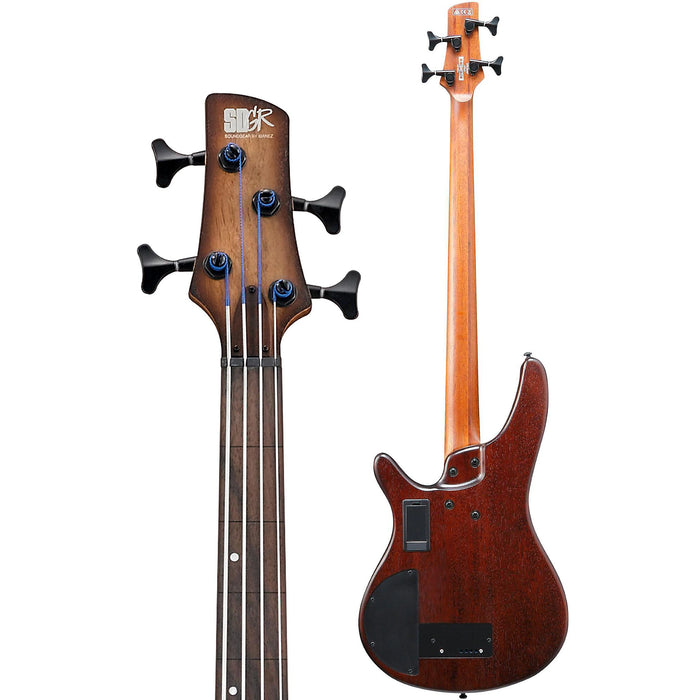 SRH500F 4-String Semi-Hollow Bass Guitar, Right, Natural Browned Burst Flat