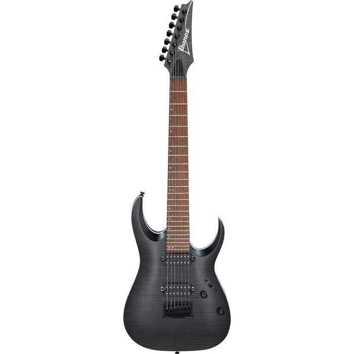 RGA742FM 7-String Solidbody Electric Guitar, Right-Handed, Transparent Gray Flat