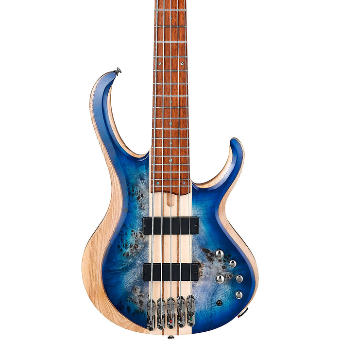 BTB845 5-String Solidbody Bass Guitar, Right, Cerulean Blue Burst Low Gloss