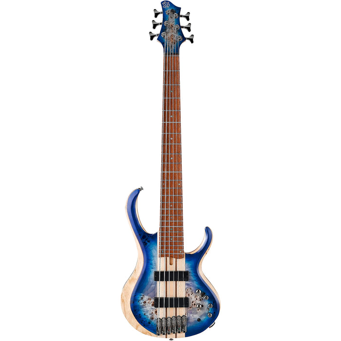 BTB846 6-String Solidbody Bass Guitar, Right, Cerulean Blue Burst Low Gloss