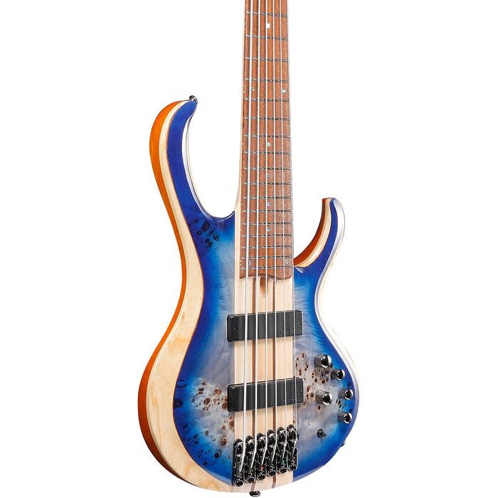 BTB846 6-String Solidbody Bass Guitar, Right, Cerulean Blue Burst Low Gloss