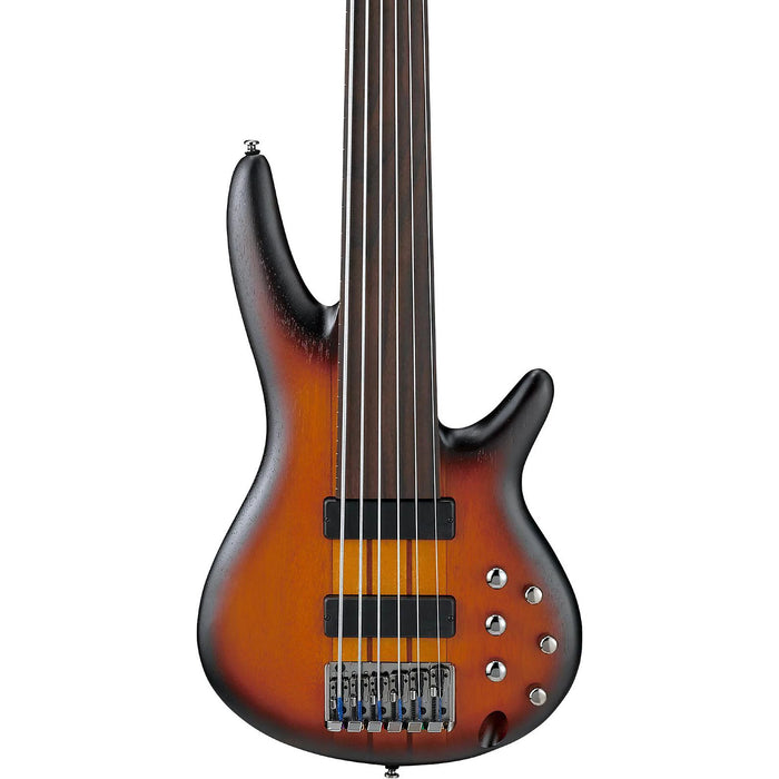 SRF706 6-String Solidbody Electric Bass Guitar, Right, Brown Burst Flat