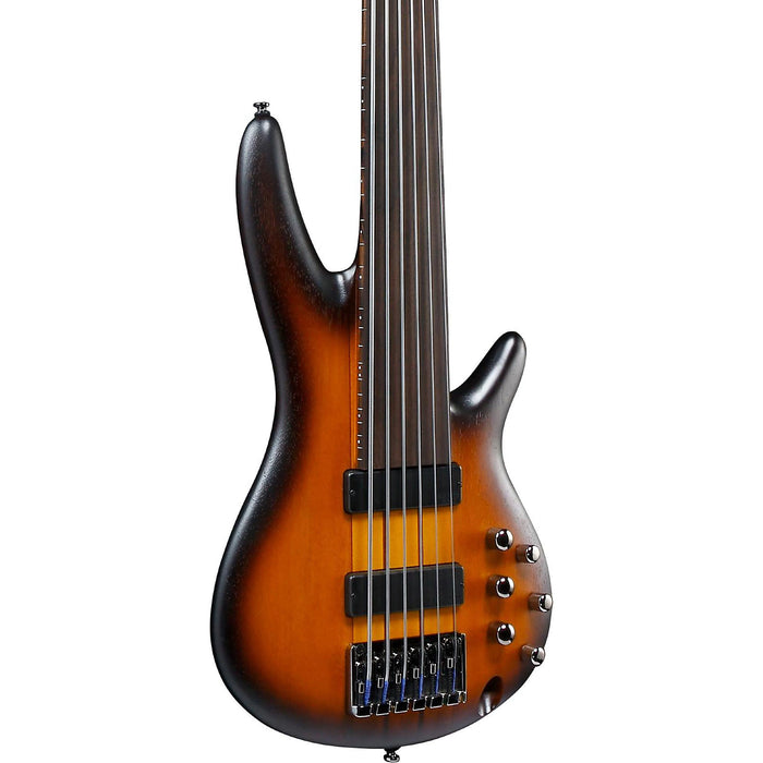 SRF706 6-String Solidbody Electric Bass Guitar, Right, Brown Burst Flat