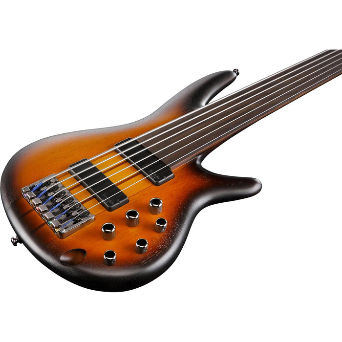 SRF706 6-String Solidbody Electric Bass Guitar, Right, Brown Burst Flat