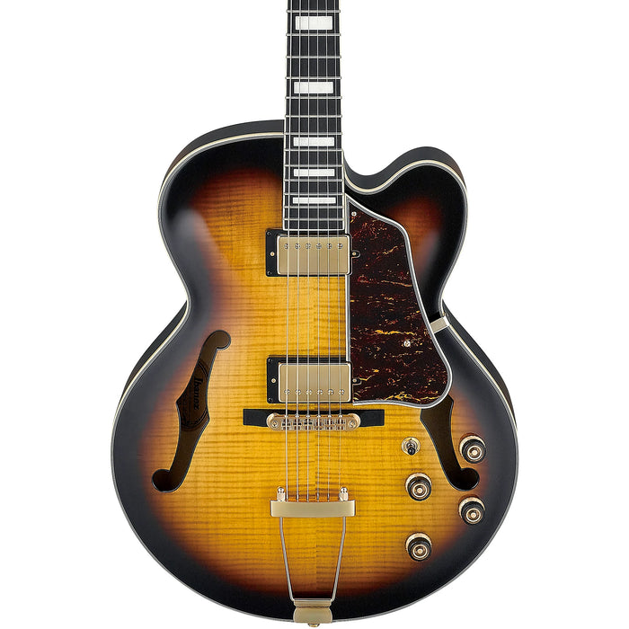 AF Artstar AF95FM Hollowbody Electric Guitar, Right, Antique Yellow Sunburst