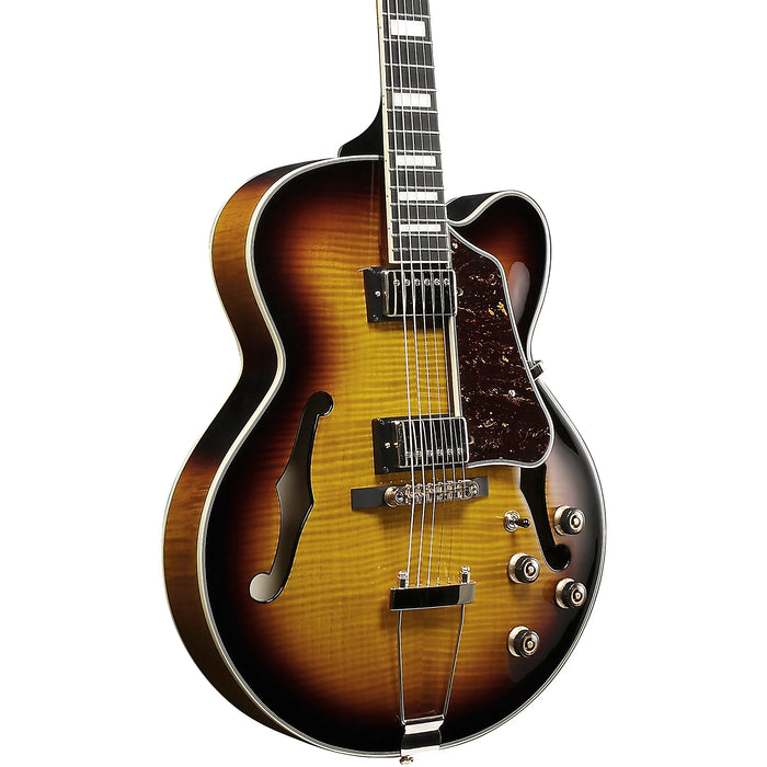 AF Artstar AF95FM Hollowbody Electric Guitar, Right, Antique Yellow Sunburst