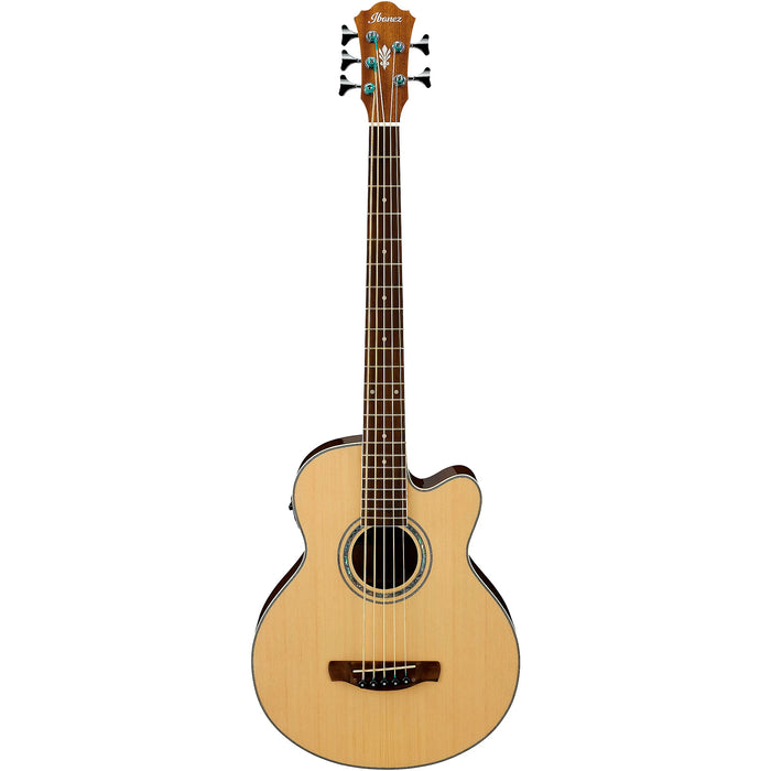 AEB105E 5-String Acoustic Bass Guitar, Right-Handed, Natural High Gloss