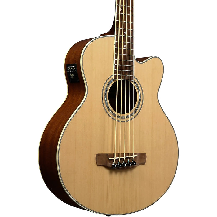 AEB105E 5-String Acoustic Bass Guitar, Right-Handed, Natural High Gloss