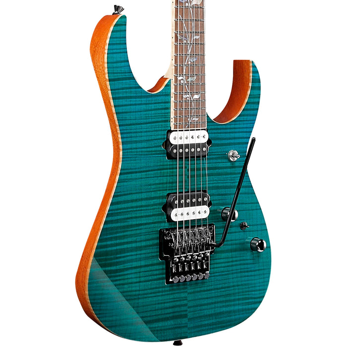 RG J Custom RG8520 6-String Solidbody Electric Guitar, Right, Green Emerald