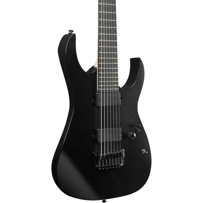 RG Standard RGIXL7 7-String Solidbody Electric Guitar, Right, Black Flat