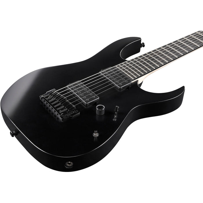 RG Standard RGIXL7 7-String Solidbody Electric Guitar, Right, Black Flat