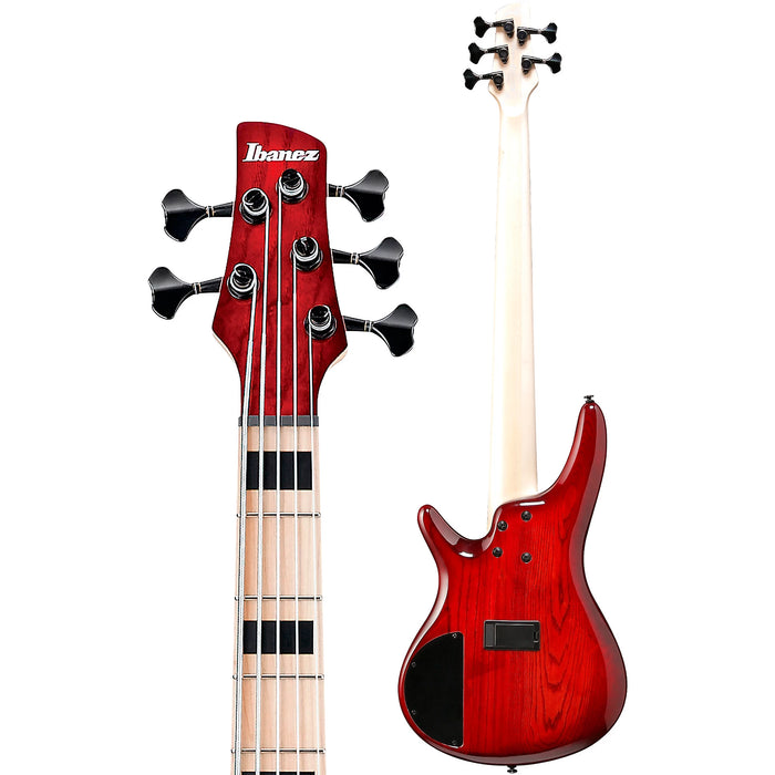 Adam Nitti ANB205 5-String Bass Guitar, Right, Transparent Wine Red Burst