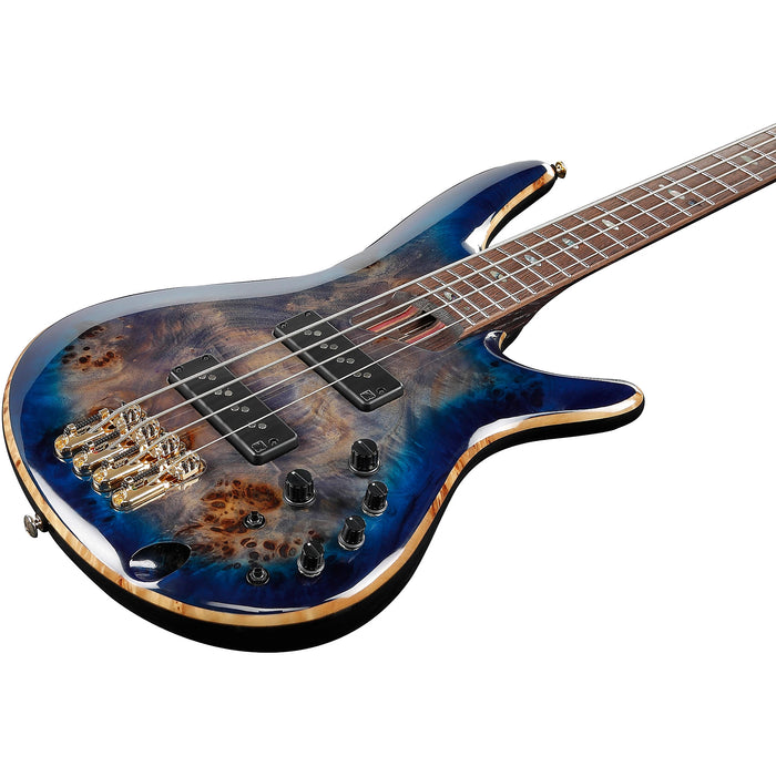 Premium SR2600 4-String Solidbody Bass Guitar, Right-Handed, Cerulean Blue Burst