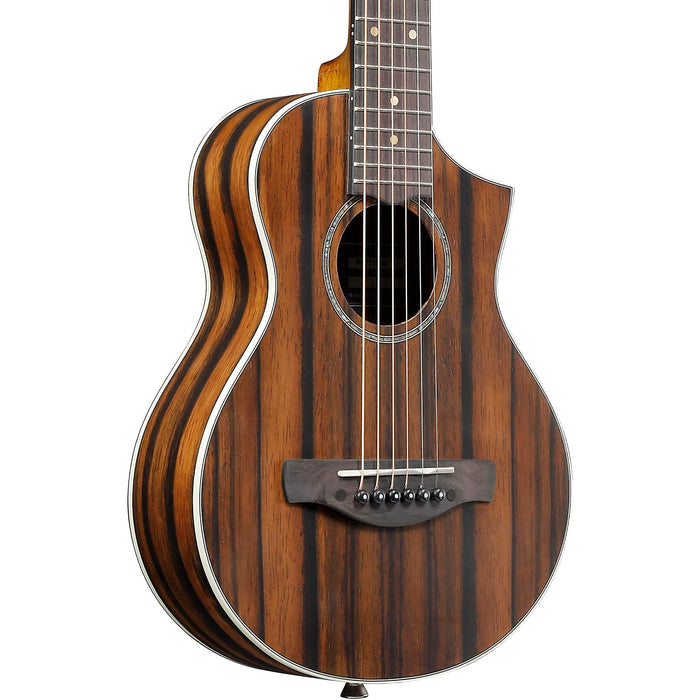 EWP13 6-String Acoustic Piccolo Guitar, Right-Handed, Dark Brown Open Pore