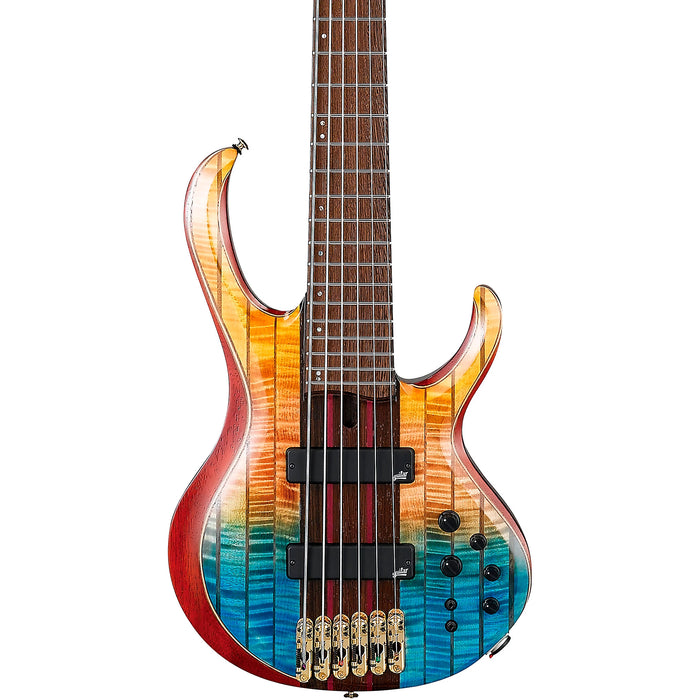 Premium BTB1936 6-String Solidbody Bass Guitar, Right, Sunset Fade Low Gloss