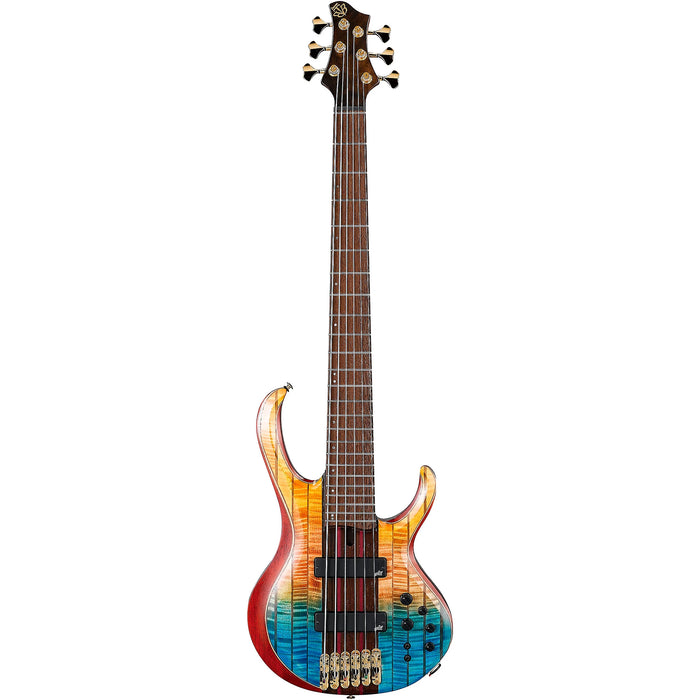 Premium BTB1936 6-String Solidbody Bass Guitar, Right, Sunset Fade Low Gloss