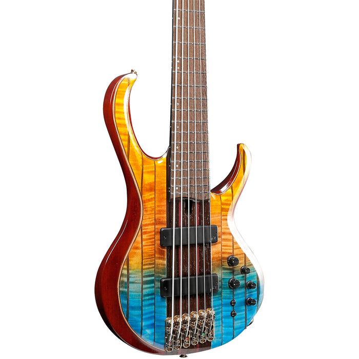 Premium BTB1936 6-String Solidbody Bass Guitar, Right, Sunset Fade Low Gloss