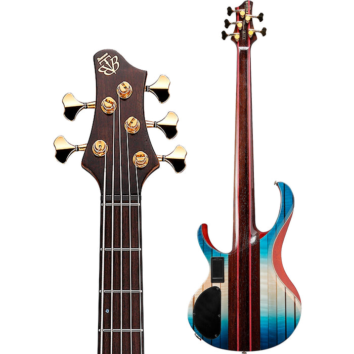 Premium BTB1935 5-String Solidbody Bass Guitar, Right, Caribbean Islet Low Gloss