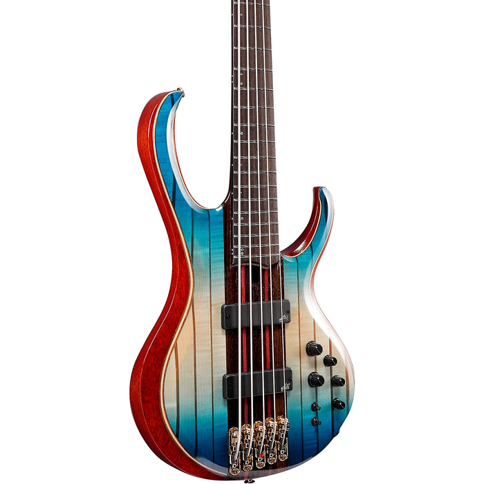 Premium BTB1935 5-String Solidbody Bass Guitar, Right, Caribbean Islet Low Gloss