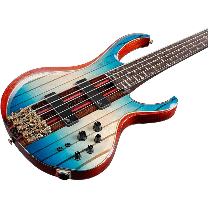 Premium BTB1935 5-String Solidbody Bass Guitar, Right, Caribbean Islet Low Gloss