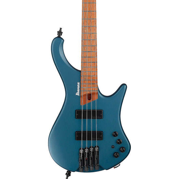 EHB1000 4-String Headless Solidbody Bass Guitar, Right, Arctic Ocean Matte