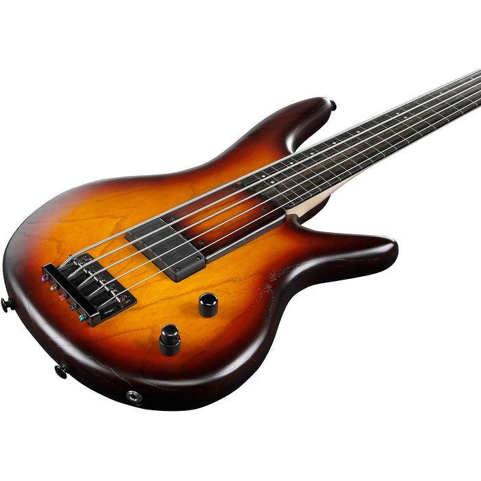 Gary Willis GWB205 5-String Fretless Bass Guitar, Right, Tequila Sunrise Flat