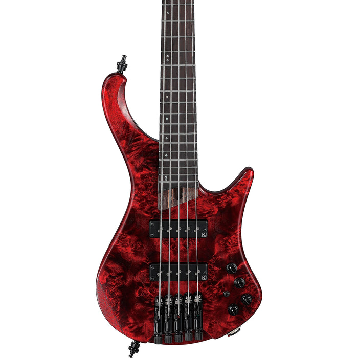 EHB1505 5-String Solidbody Bass Guitar, Right, Stained Wine Red Low Gloss