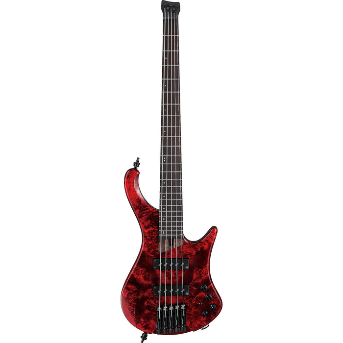 EHB1505 5-String Solidbody Bass Guitar, Right, Stained Wine Red Low Gloss