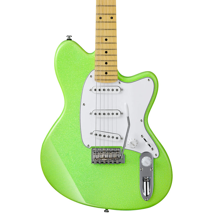 Yvette Young YY10 6-String Solidbody Electric Guitar, Right, Slime Green Sparkle