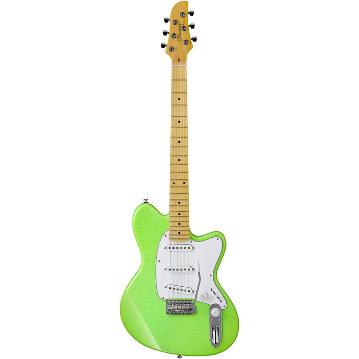 Yvette Young YY10 6-String Solidbody Electric Guitar, Right, Slime Green Sparkle