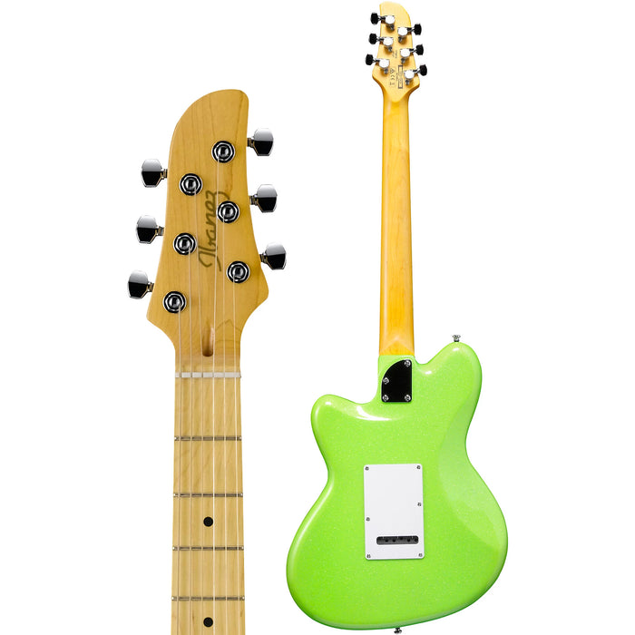 Yvette Young YY10 6-String Solidbody Electric Guitar, Right, Slime Green Sparkle