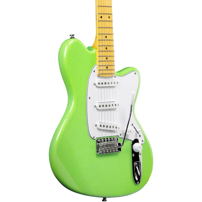 Yvette Young YY10 6-String Solidbody Electric Guitar, Right, Slime Green Sparkle