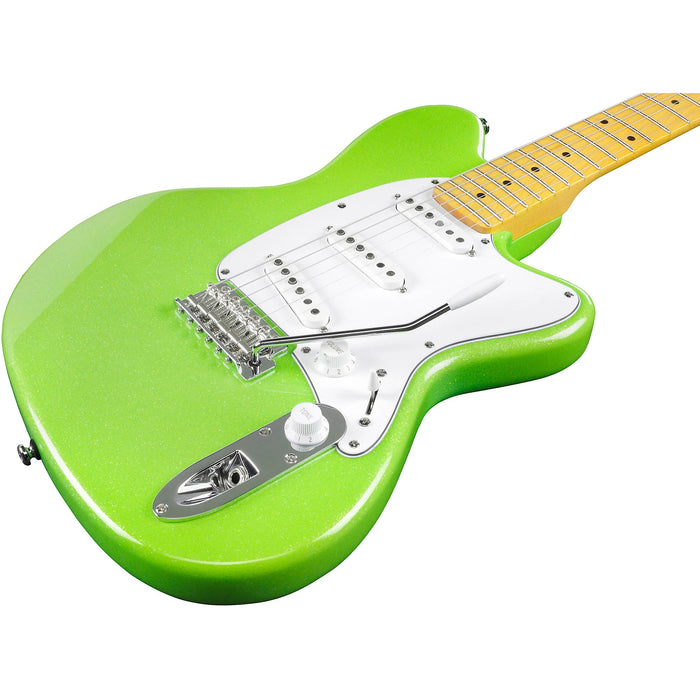 Yvette Young YY10 6-String Solidbody Electric Guitar, Right, Slime Green Sparkle