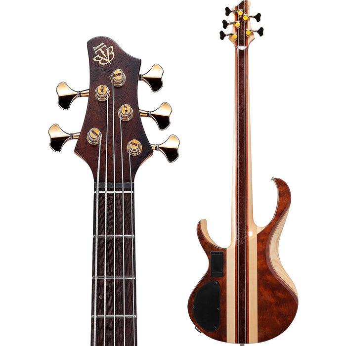 Premium BTB1835 5-String Solidbody Bass Guitar, Right, Natural Shadow Low Gloss