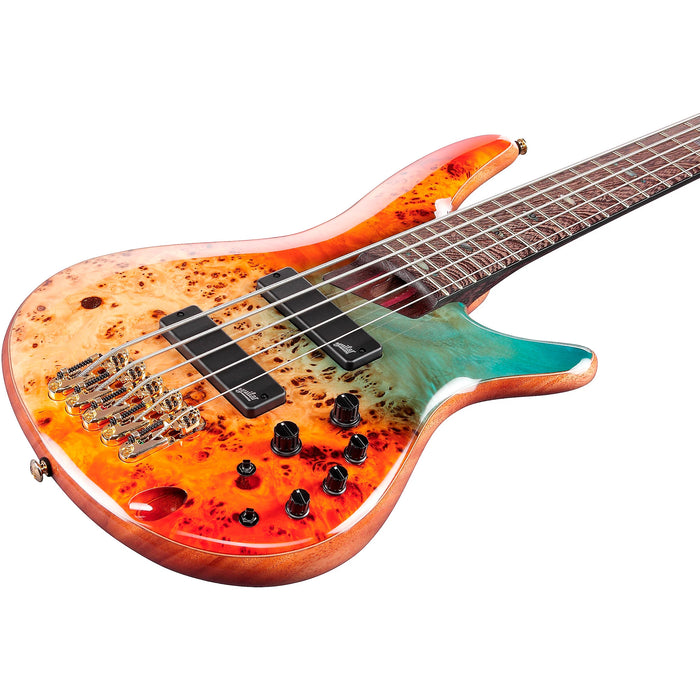 SR Premium SR1605DW 5-String Solidbody Bass Guitar, Right, Autumn Sunset Sky