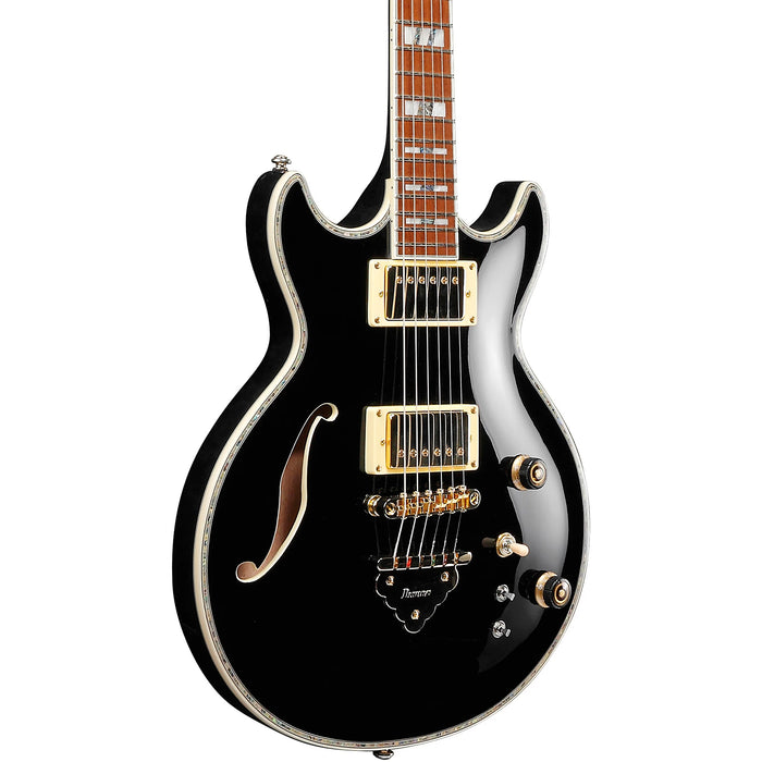 AR Standard AR520H 6-String Hollowbody Electric Guitar, Right-Handed, Black