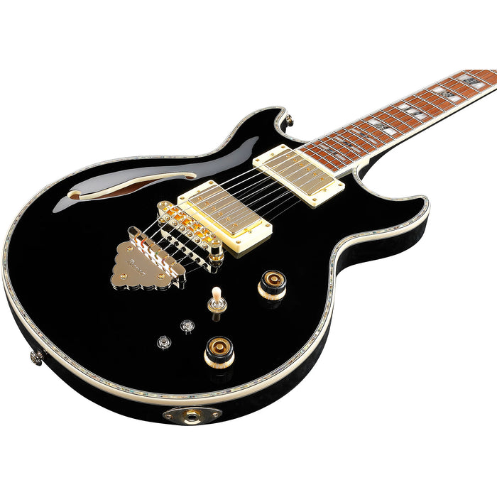 AR Standard AR520H 6-String Hollowbody Electric Guitar, Right-Handed, Black