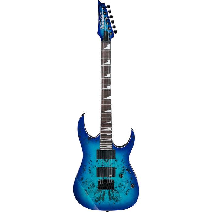 RG Gio GRGR221PA 6-String Solidbody Electric Guitar, Right-Handed, Aqua Burst