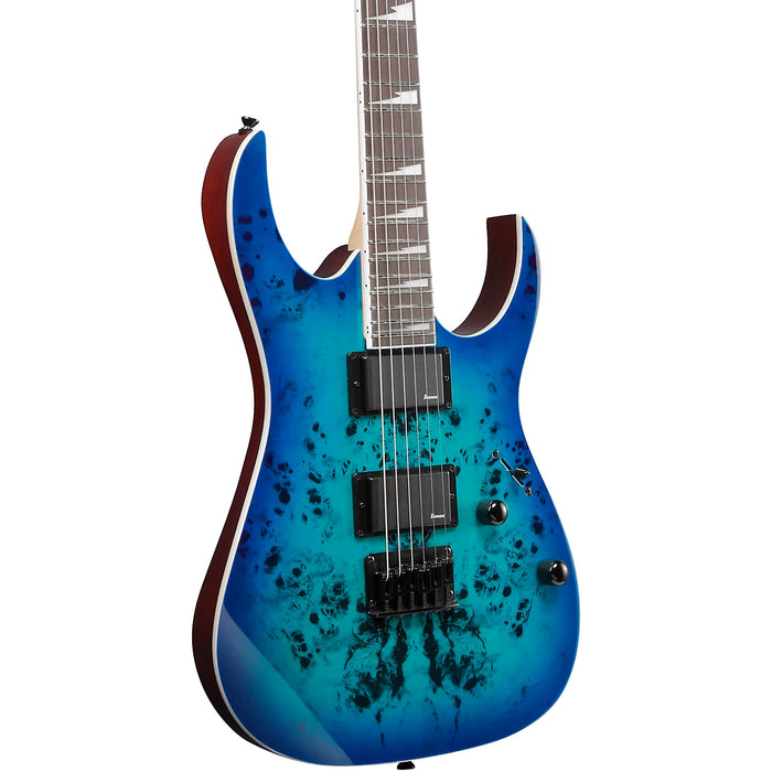 RG Gio GRGR221PA 6-String Solidbody Electric Guitar, Right-Handed, Aqua Burst