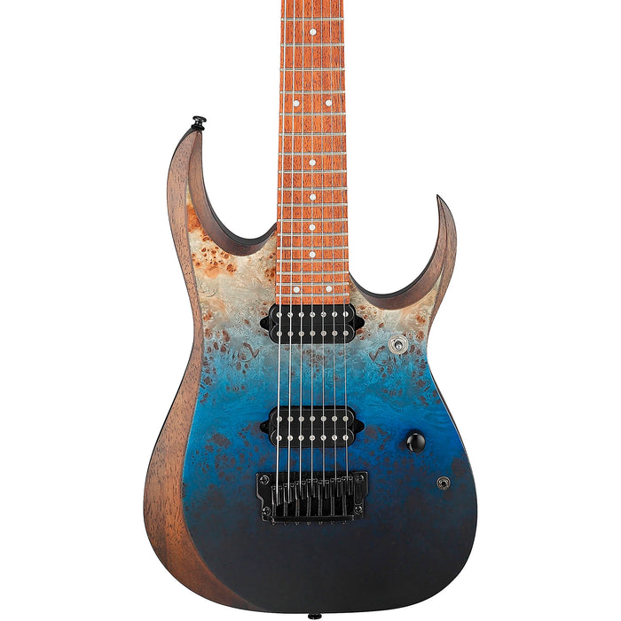 RGD7521PB 7-String Solidbody Electric Guitar, Right, Deep Seafloor Fade Flat