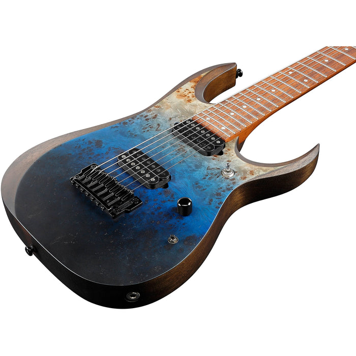 RGD7521PB 7-String Solidbody Electric Guitar, Right, Deep Seafloor Fade Flat